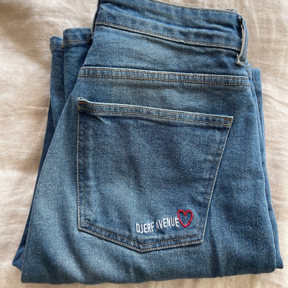 Djerf Avenue Straight Jeans Mid Blue - 27